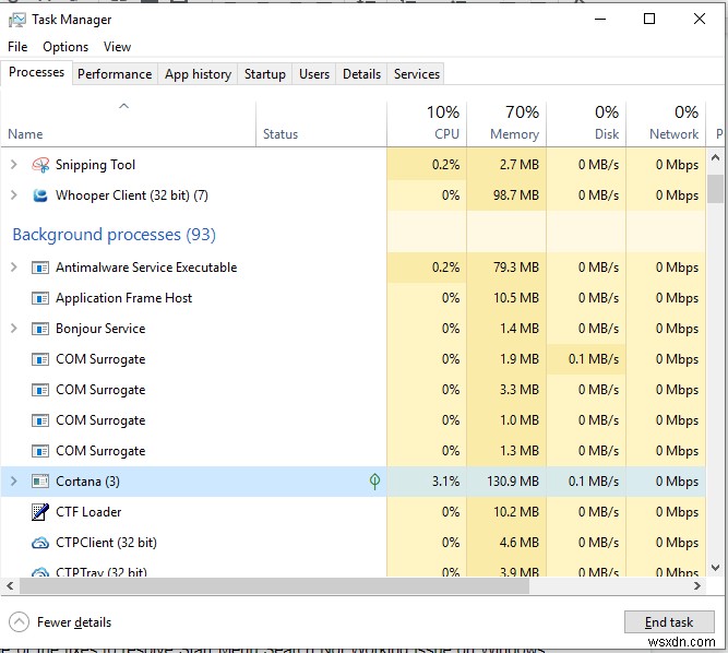 Windows 10에서 작동하지 않는 시작 메뉴 검색을 수정하는 방법