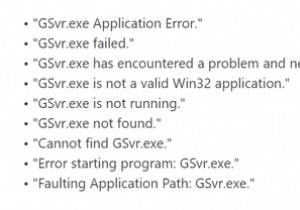 해결됨:Windows 10에서 GSvr.exe 높은 CPU 사용량 문제