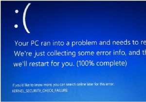 Windows 10에서 BSOD 커널 보안 검사 실패