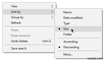 Windows 10에서 가장 큰 파일을 찾는 방법은 무엇입니까?