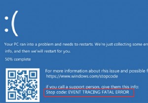 [100% 작동 수정]:Windows 10에서 이벤트 추적 치명적 오류