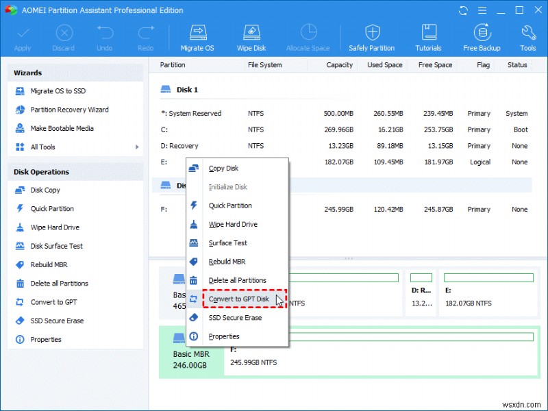 Windows 10, 8, 7에서 데이터 손실 없이 MBR을 GPT로 변환하는 방법은 무엇입니까?