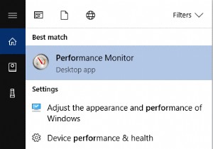 Windows 10에서 성능 모니터를 여는 방법