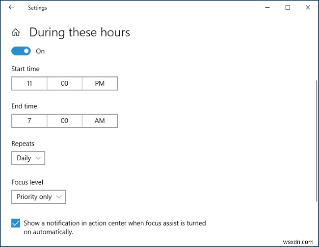 Windows 10의 새로운 초점 지원 기능 사용 방법