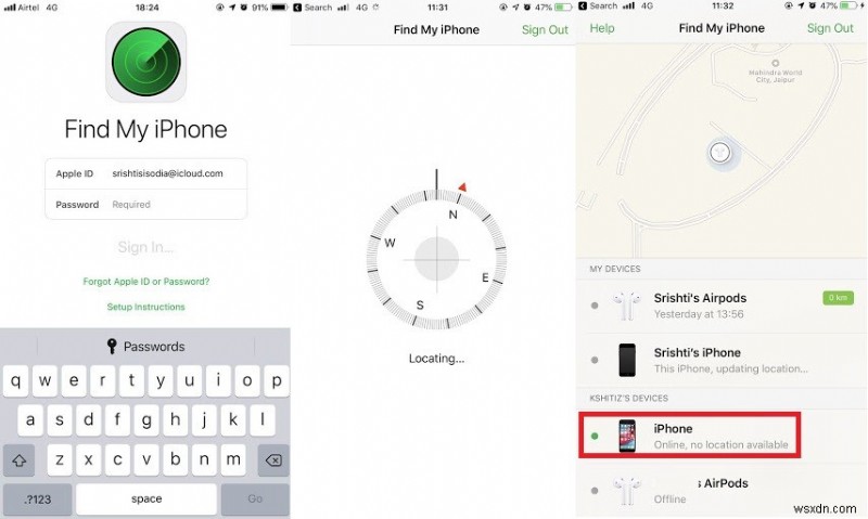 나의 iPhone 찾기 기능으로 가족 공유를 사용하는 단계