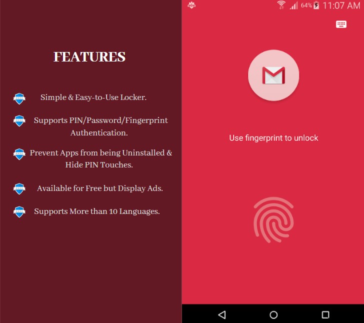 안드로이드용 무료 지문 잠금 앱 8개