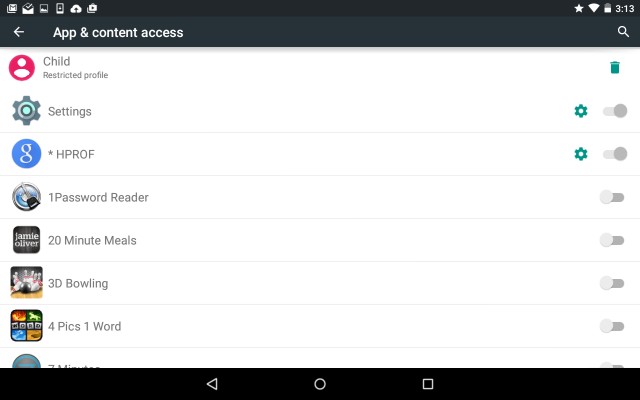 Android 태블릿에서 자녀 보호를 위해 제한된 프로필을 사용하는 방법