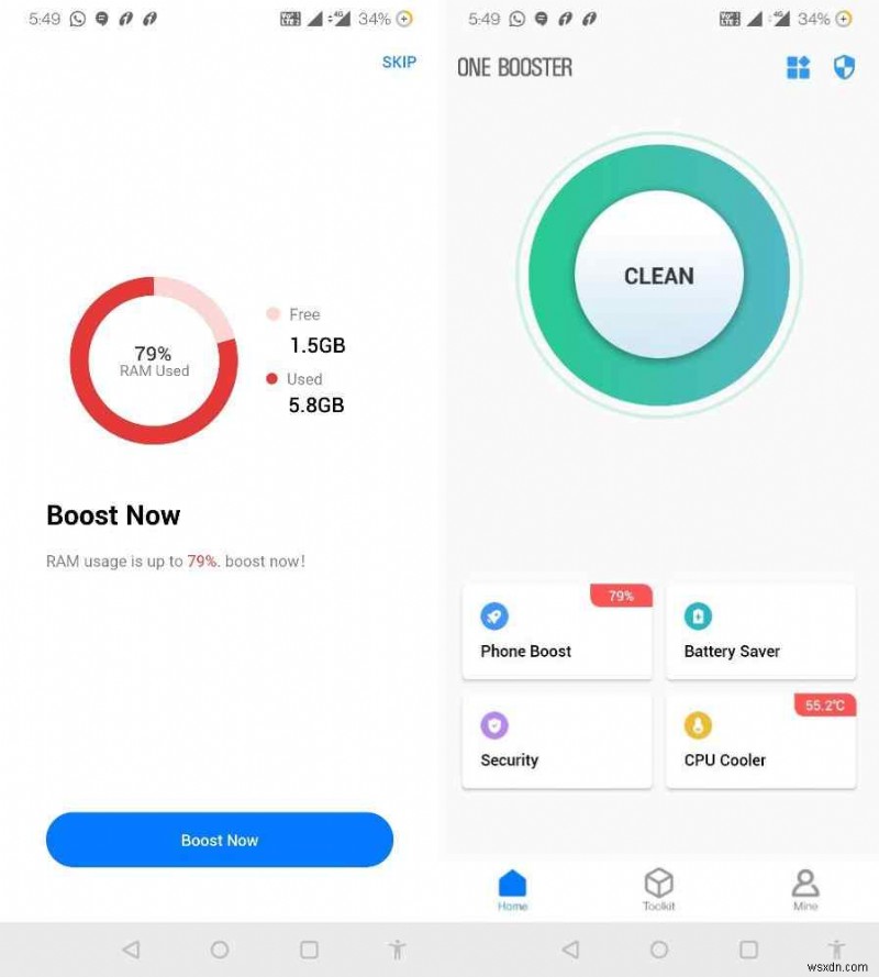 [2022]속도 향상 및 성능 향상을 위한 최고의 무료 Android 클리너 앱 15개