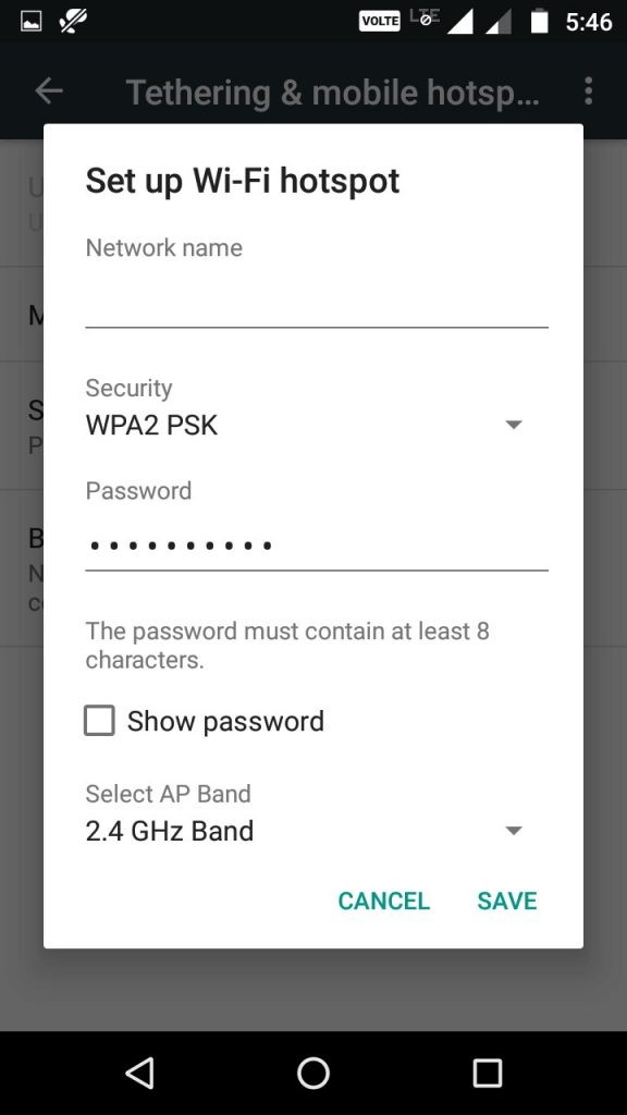 Android 휴대전화를 Wi-Fi 핫스팟으로 전환