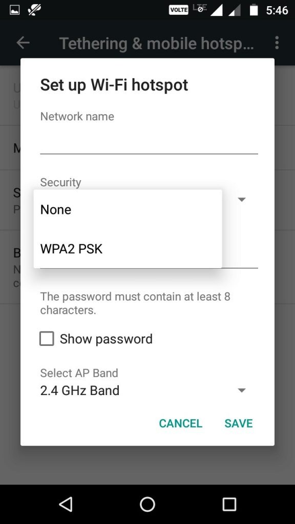 Android 휴대전화를 Wi-Fi 핫스팟으로 전환