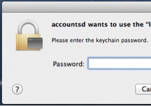  Accountsd wants to use the login keychain  경고 해결 방법