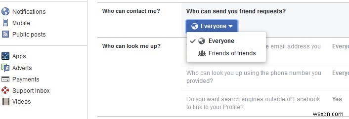 낯선 사람에게 Facebook 계정을 숨기는 방법