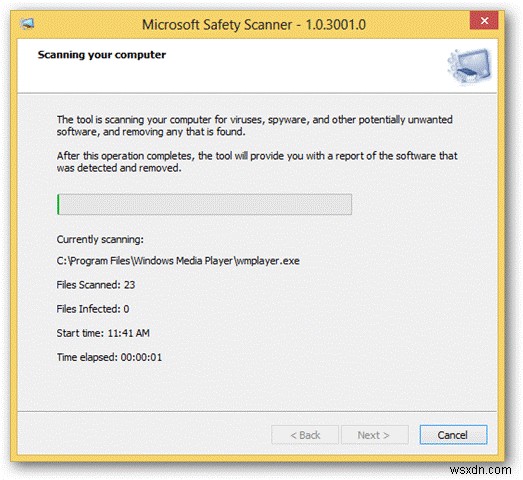 Windows 8에서 Microsoft Safety Scanner를 사용하는 방법