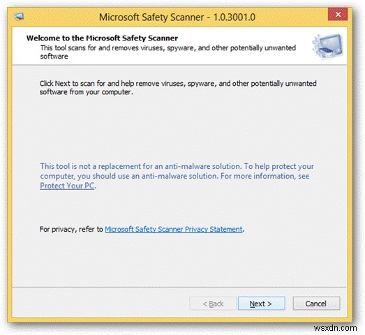 Windows 8에서 Microsoft Safety Scanner를 사용하는 방법