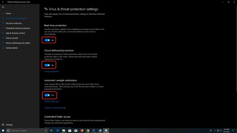 Windows 10에서 Windows Defender를 켜는 방법