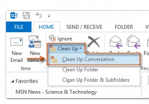 MS Outlook:이메일 정리를 위한 대화 정리 도구