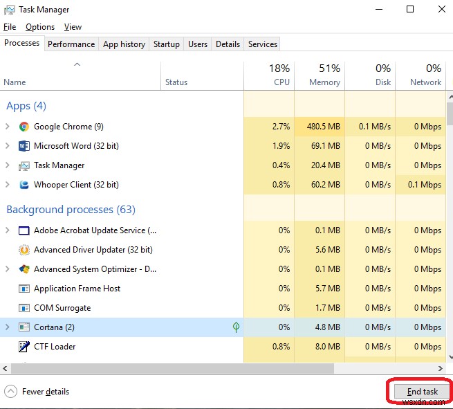 Windows 10에서  Cortana가 작동하지 않음 을 수정하는 방법