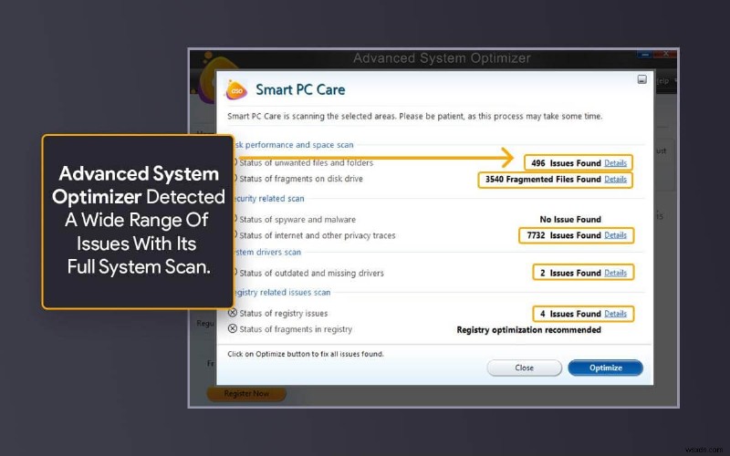 Advanced System Optimizer 검토(2022):좋은 PC 청소 소프트웨어인가요?