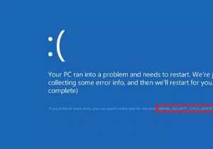 커널 보안 검사 실패에 대한 5가지 빠른 수정(블루 스크린 Windows 10 오류)
