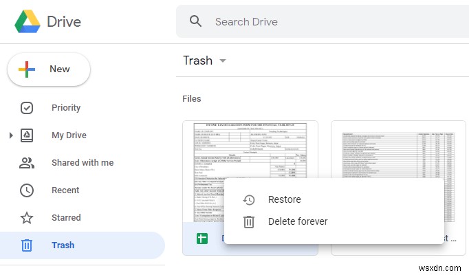 Google 드라이브에서 삭제된 파일을 복구하는 방법