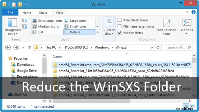 Windows 10에서 공간을 확보하기 위해 WinSxS 정리를 수행하는 방법