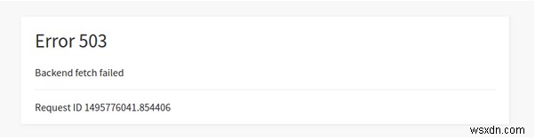 오류 503 백엔드 가져오기 실패 수정 방법