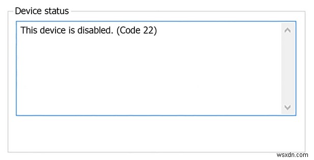 Windows 10에서  이 장치는 사용할 수 없습니다 (코드 22) 오류를 수정하는 방법