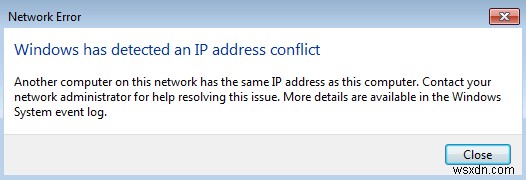  Windows에서 IP 주소 충돌을 감지했습니다  해결 방법