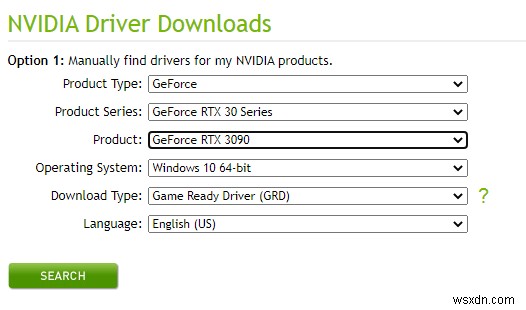 Windows용 GeForce RTX 3090 드라이버 다운로드 방법