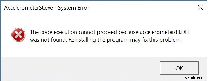 Windows 10 PC에서 AccelerometerSt.exe 오류를 수정하는 방법