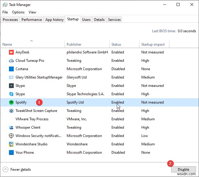 시작 Windows에서 Spotify가 열리지 않도록 하는 방법