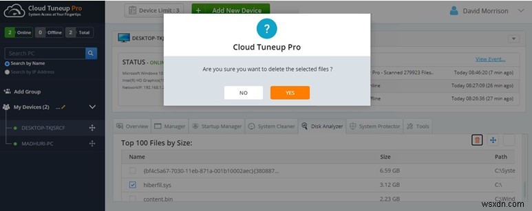 Cloud Tuneup Pro로 디스크 공간 소비를 관리하는 방법