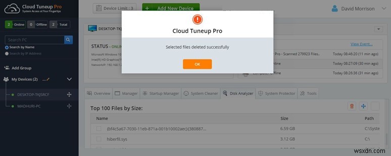 Cloud Tuneup Pro로 디스크 공간 소비를 관리하는 방법