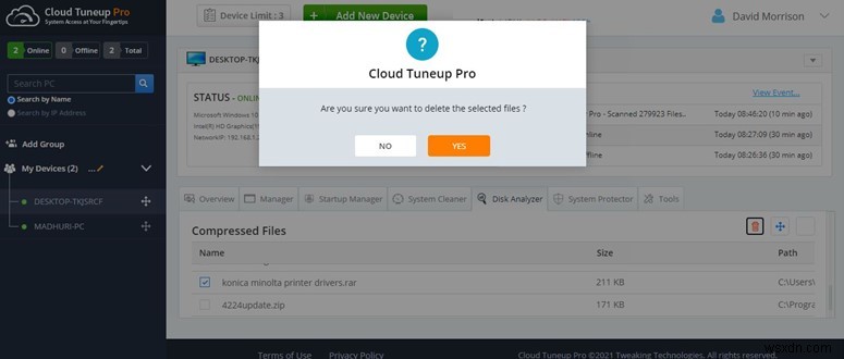 Cloud Tuneup Pro로 디스크 공간 소비를 관리하는 방법