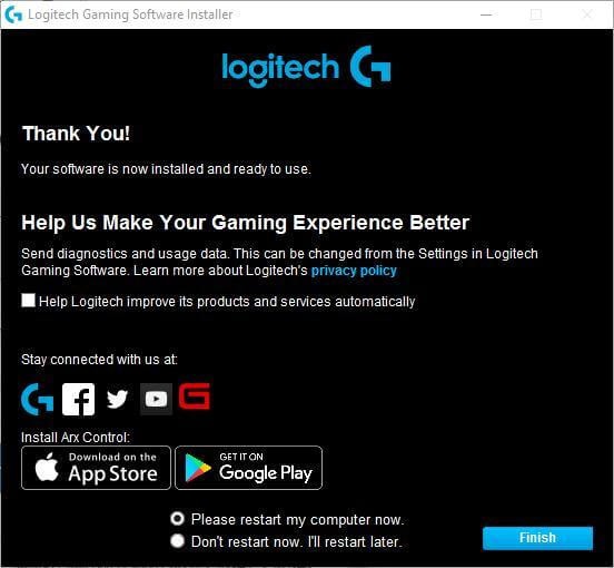 Logitech G910 소프트웨어 다운로드 및 설치 방법 