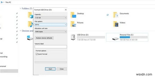 Windows 10에서  파일이 대상 파일 시스템에 비해 너무 큽니다  오류를 수정한 방법