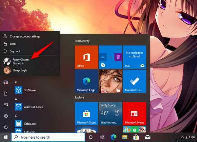 Windows 10에서 사용자 계정을 전환하는 방법