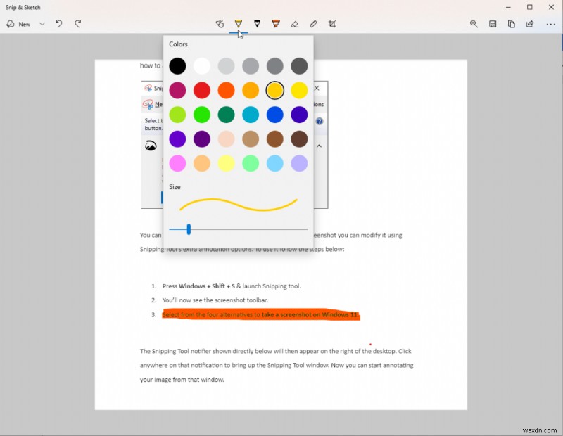 Windows 11에서 스크린샷 및 이미지에 주석을 다는 방법