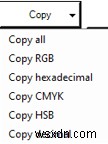 PC에 있는 이미지의 HTML 16진수 색상 코드를 찾는 방법은 무엇입니까?