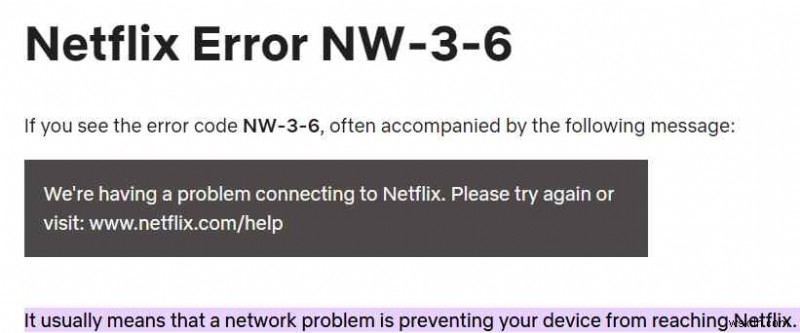 Netflix 오류 코드 NW-3-6 수정 방법(2022 가이드)