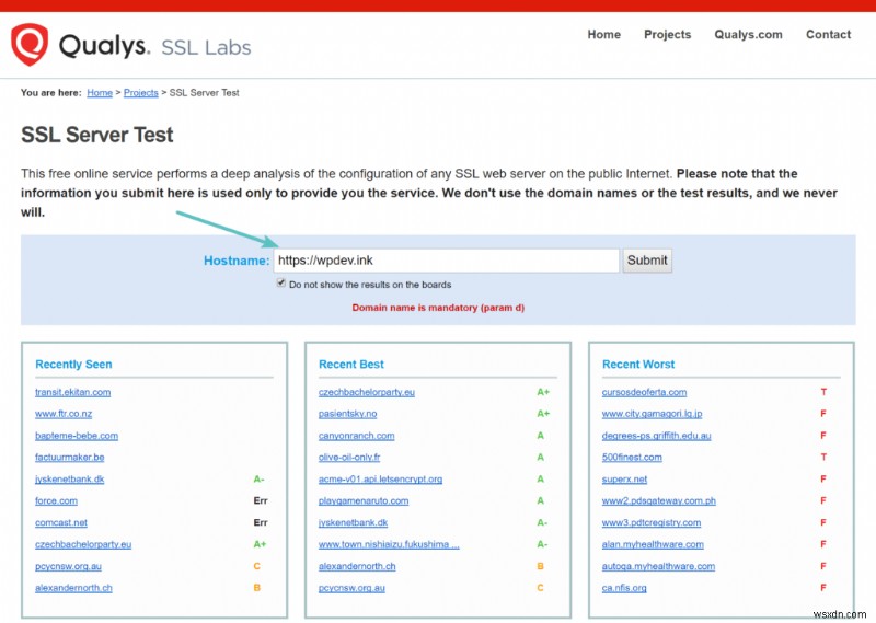 Chrome에서 ERR_SSL_VERSION_OR_CIPHER_MISMATCH를 수정하는 방법