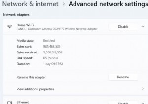Windows 11에서 네트워크 어댑터의 이름을 바꾸는 방법