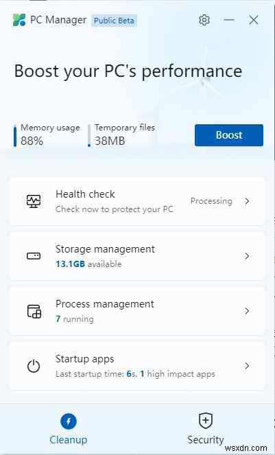 Microsoft의 PC 관리자 – PC 성능 향상에 도움이 됩니까?