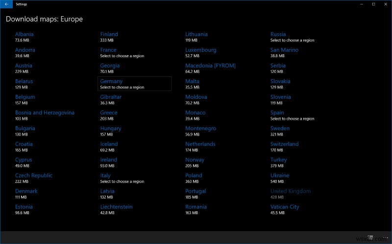 Windows 10에서 오프라인 지도를 다운로드하는 방법