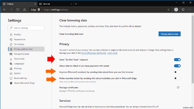 브라우징 개인정보 보호 강화를 위해 Microsoft Edge Insider를 구성하는 방법