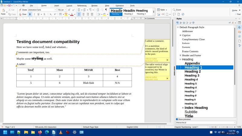 LibreOffice 7.2 리뷰 - 전환점?