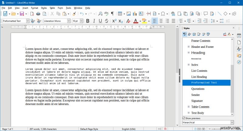 LibreOffice 7.0 - 단어가 매우 필요합니다.
