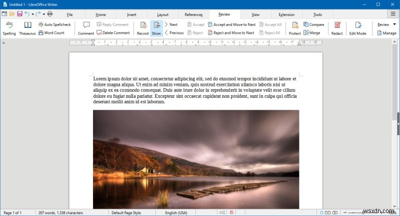 LibreOffice 7.0 - 단어가 매우 필요합니다.