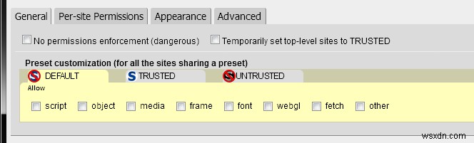 Firefox 57-59 및 Noscript 10 사용 가이드 - 제2판