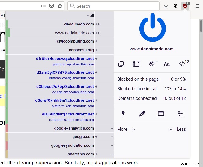 UBlock Origin - 강력한 인터넷 정화 도구